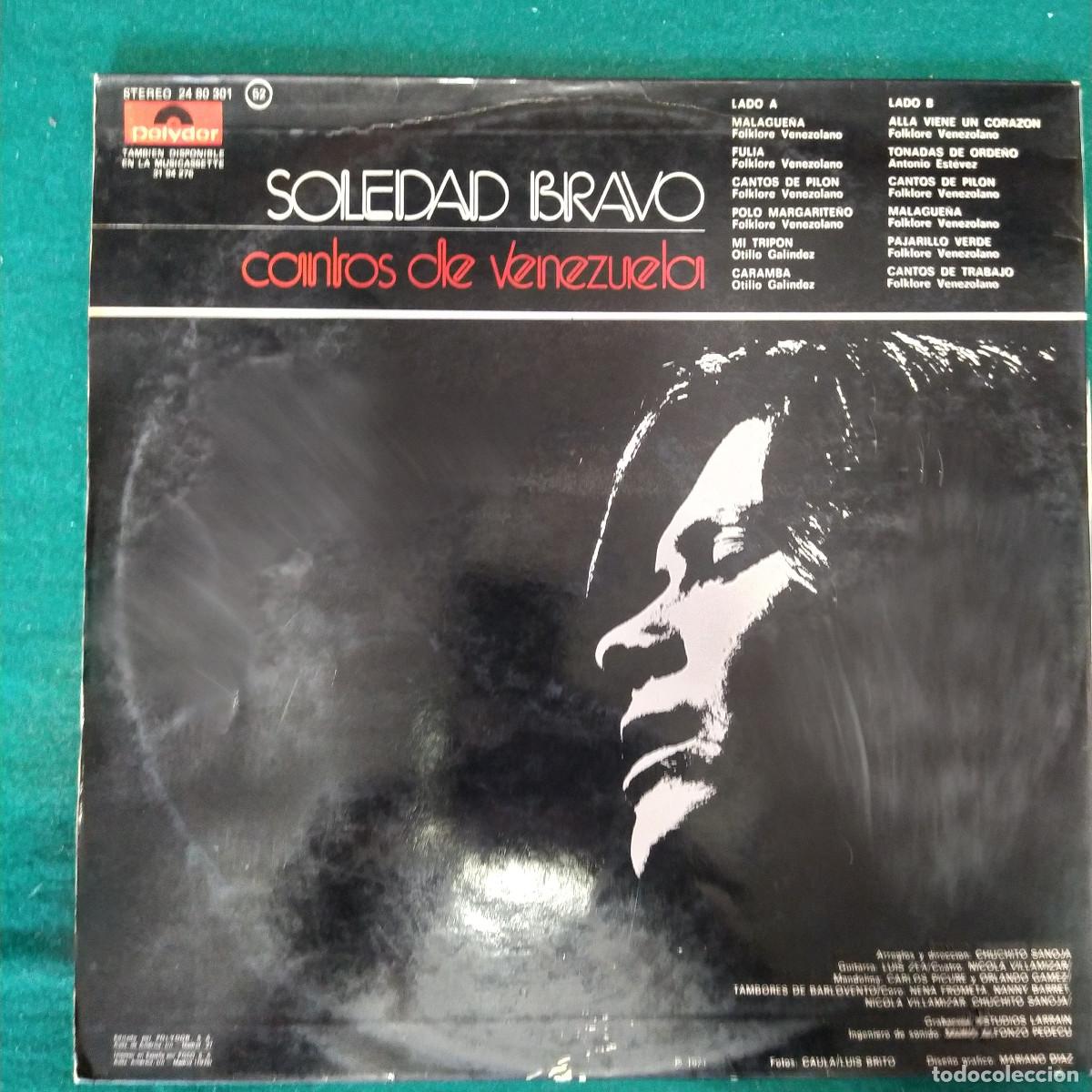 Discos de vinilo: Soledad Bravo &ndash; Cantos De Venezuela - Foto 2