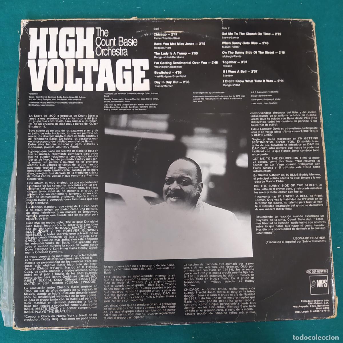 Discos de vinilo: The Count Basie Orchestra &ndash; High Voltage = Alto Voltaje - Foto 2