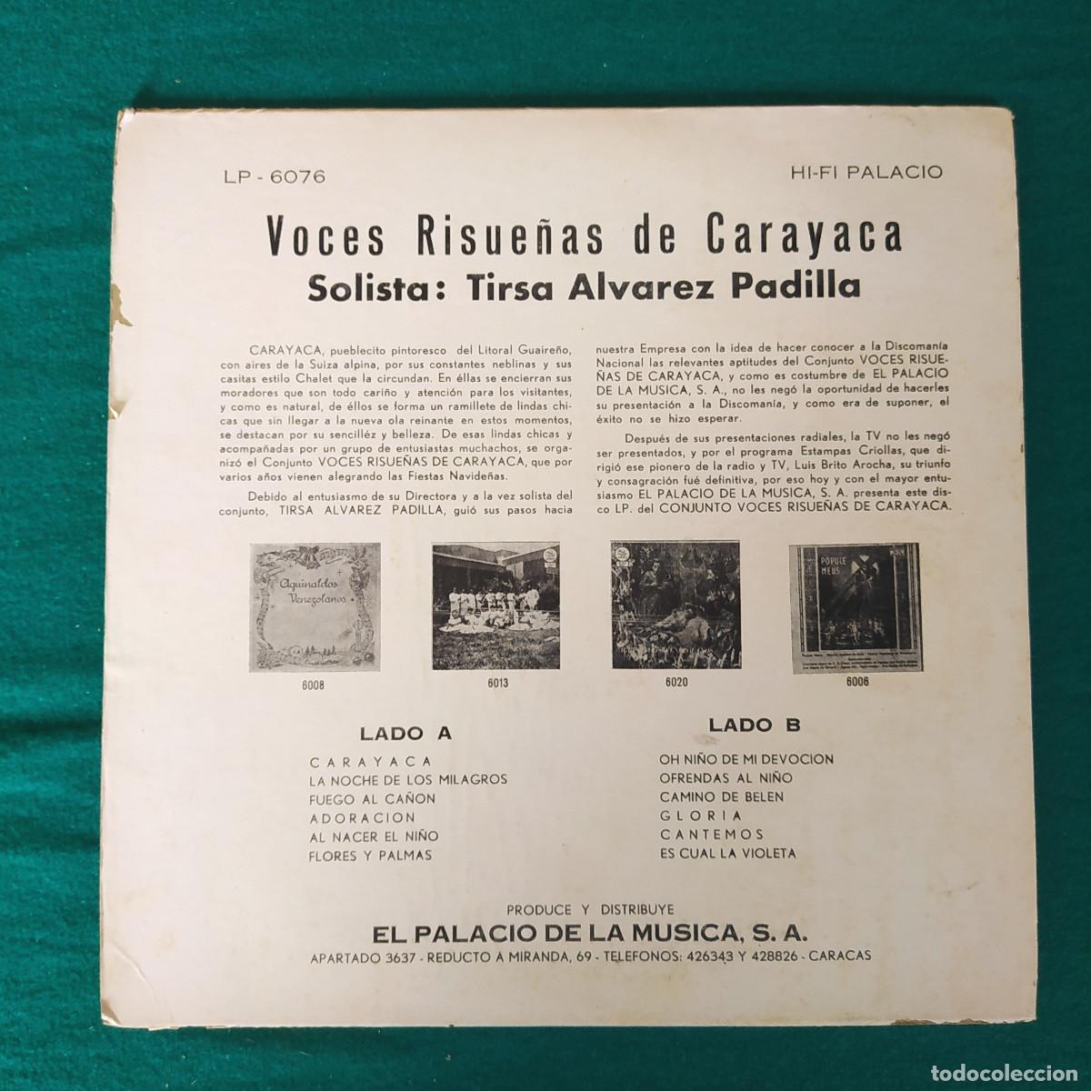 Discos de vinilo: VOCES RISUE&Ntilde;AS DE CARAYACA AGUINALDOS - Foto 2