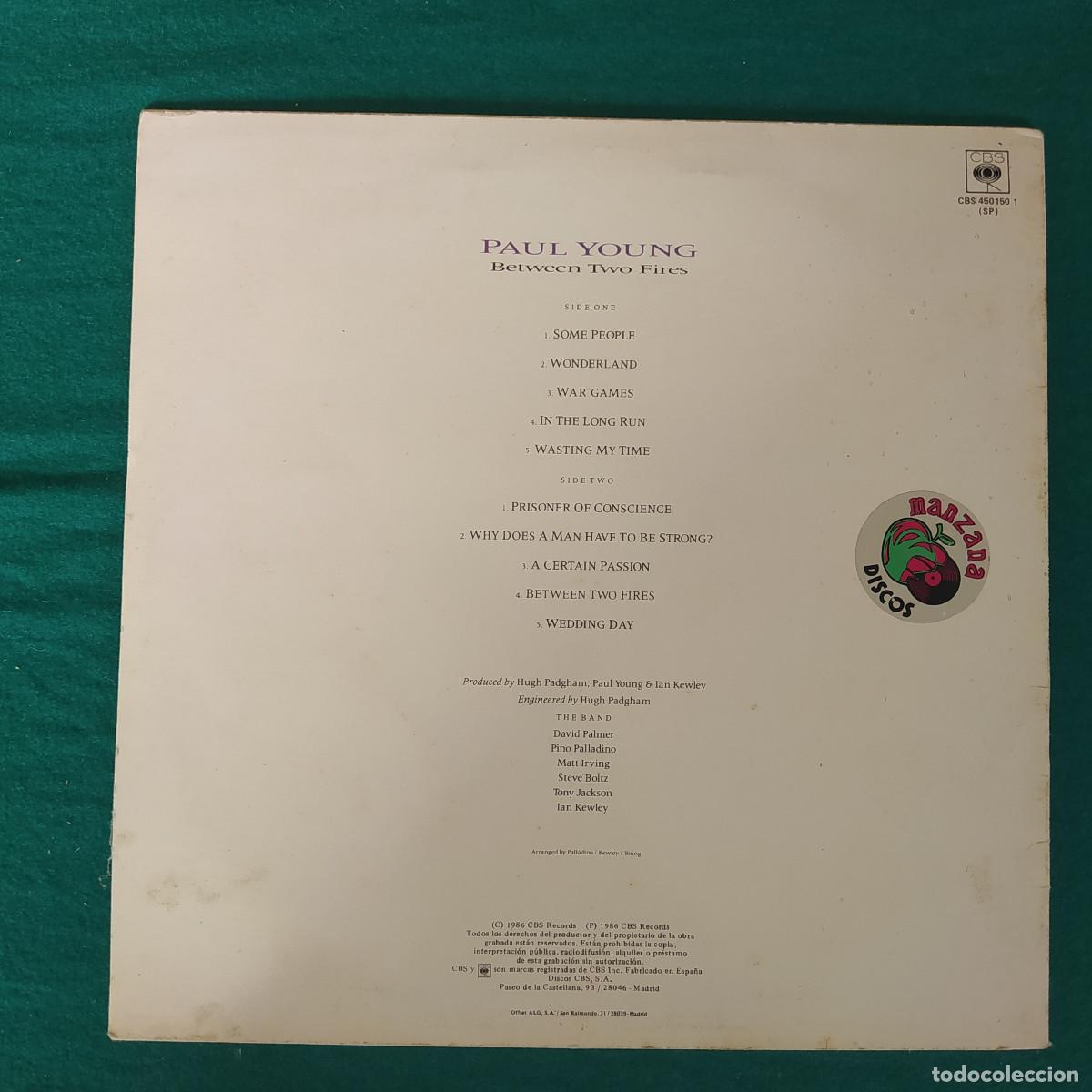 Discos de vinilo: Paul Young &ndash; Between Two Fires - Foto 2