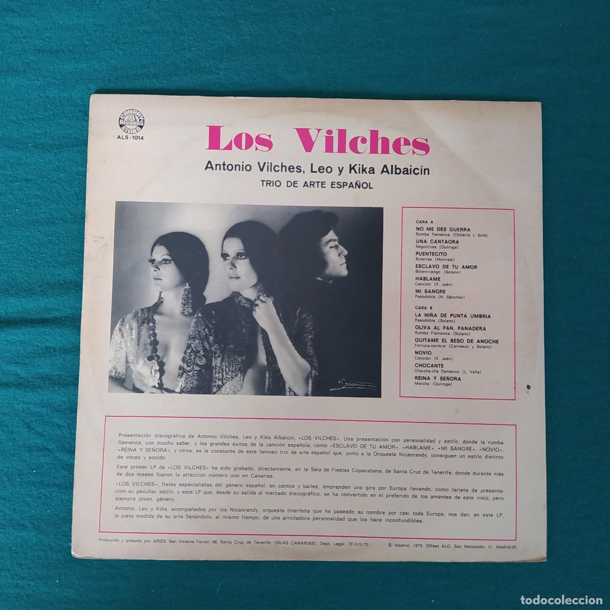 Discos de vinilo: LP LOS VILCHES - Trio de Arte Espa&ntilde;ol - Foto 2