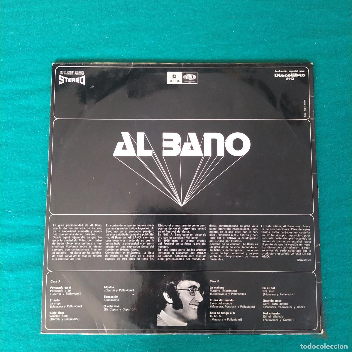 Discos de vinilo: Al Bano &ndash; Si Tu No Estas - Foto 2