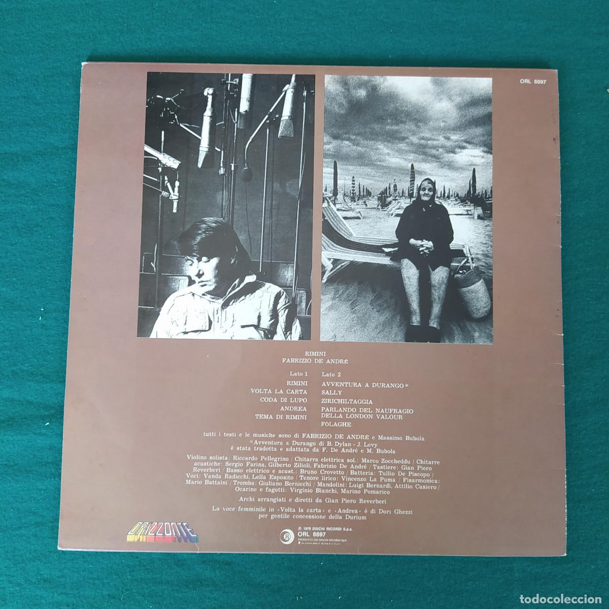 Discos de vinilo: Fabrizio De Andre &ndash; Rimini - Foto 2