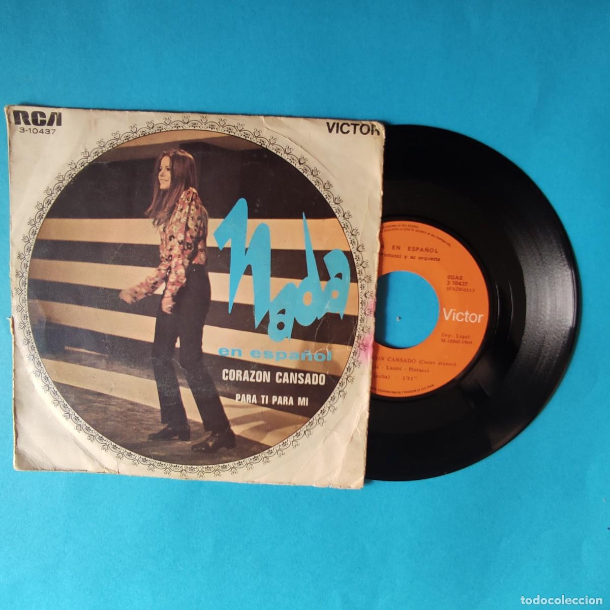 Discos de vinilo: Nada - Coraz&oacute;n cansado en espa&ntilde;ol ** SINGLE RCA ** JUANI - Foto 1