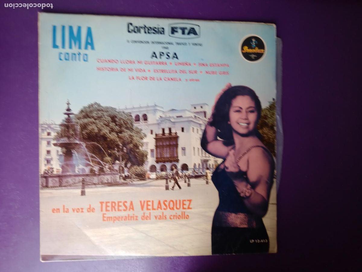 Disques de vinyle: Lima canta en la voz de Teresa Velasquez - LP FTA 1964 - VALS CRIOLLO, MUY POCO USO