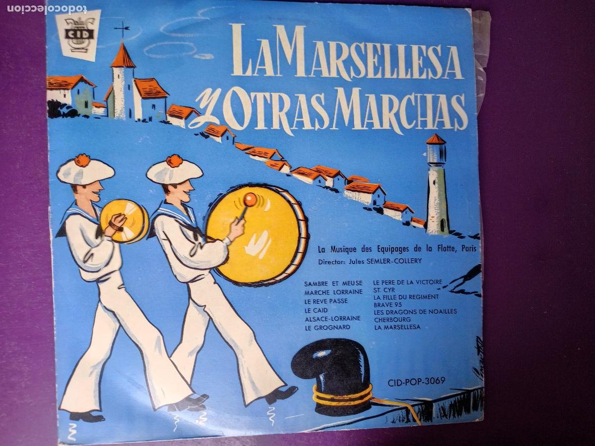 Dischi in vinile: La Musique Equipages Flotte De Paris &lrm;&ndash; La Marsellesa Y Otras Marchas - LP CID 1959 MILITAR FRANCIA