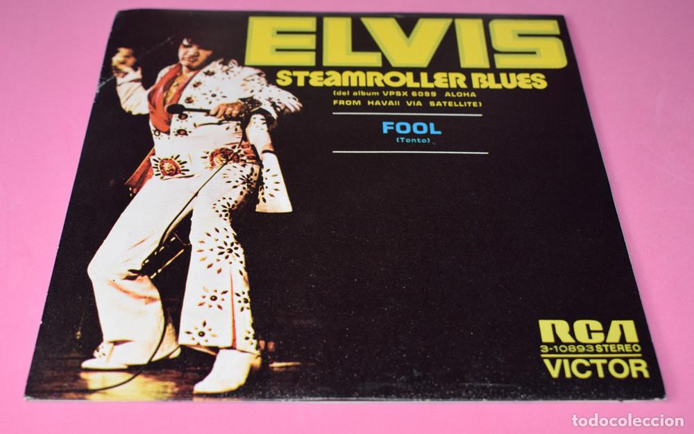 Discos de vinilo: ELVIS PRESLEY &ndash; Steamroller Blues - SINGLE 1973 - Foto 1