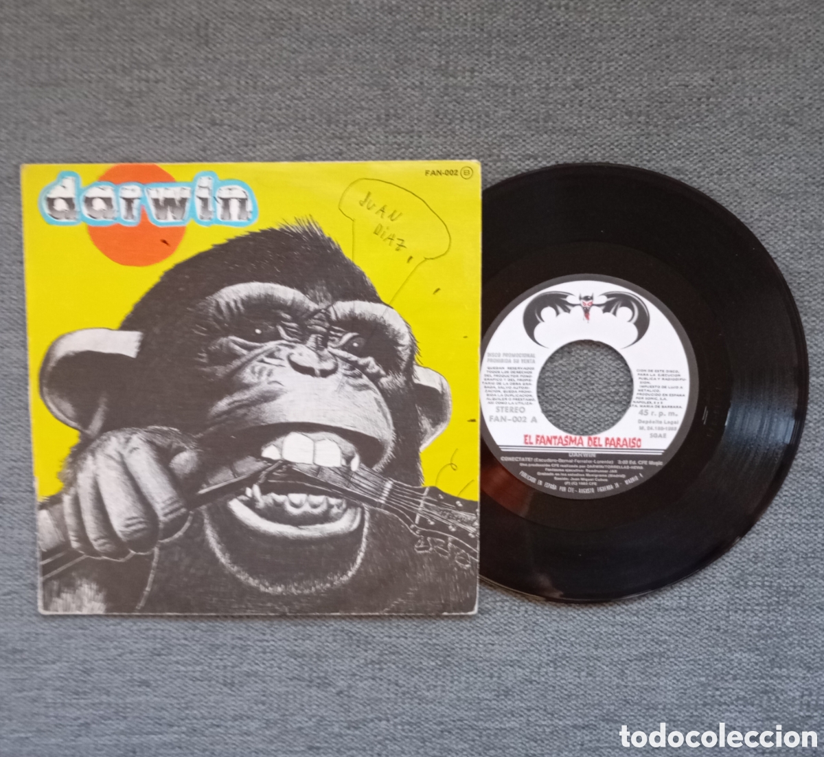 Discos de vinilo: Darwin. Conectate/ Tr&aacute;fico. Single 7&rdquo;Promo, a&ntilde;o 1983. - Foto 1