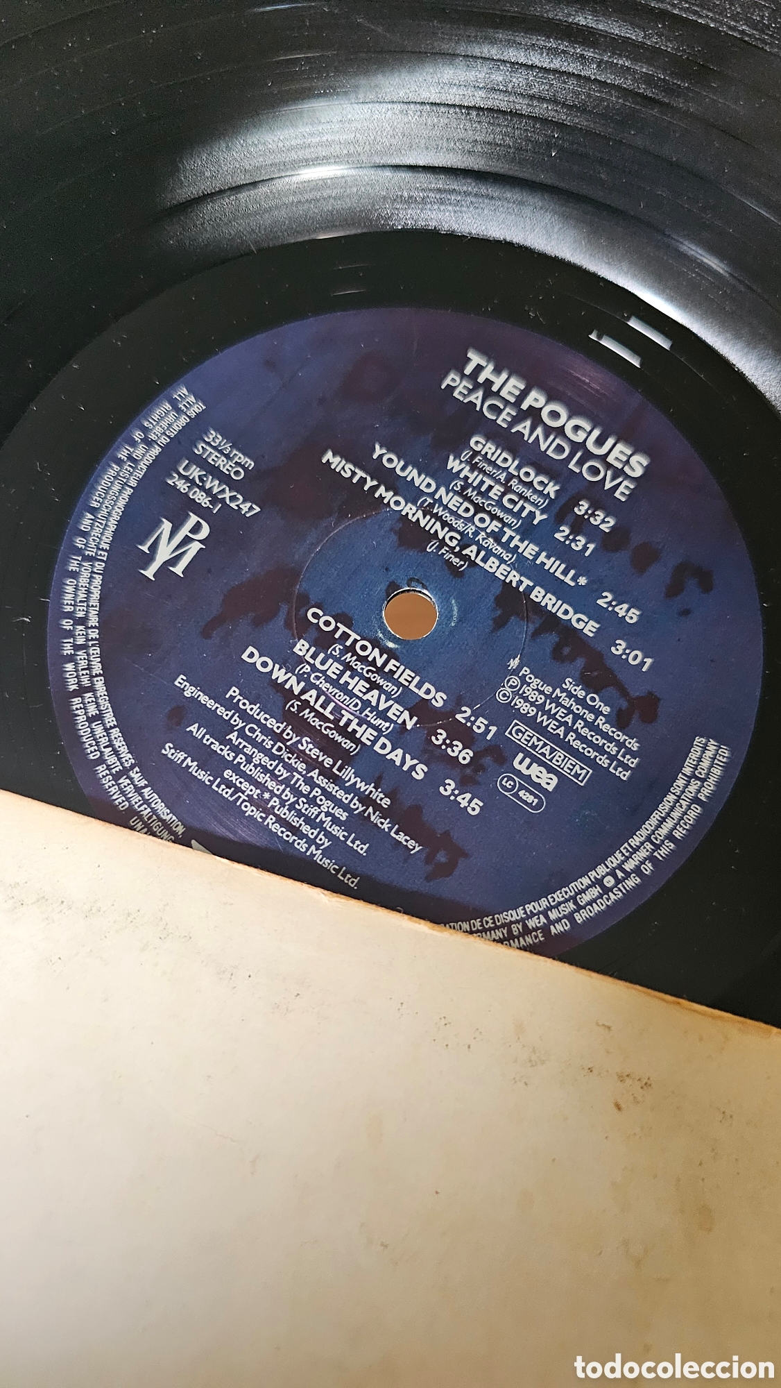 Discos de vinilo: Disco Lp 1989 &rdquo; POGUES&rdquo; PEACE LOVE&rdquo; - Foto 10