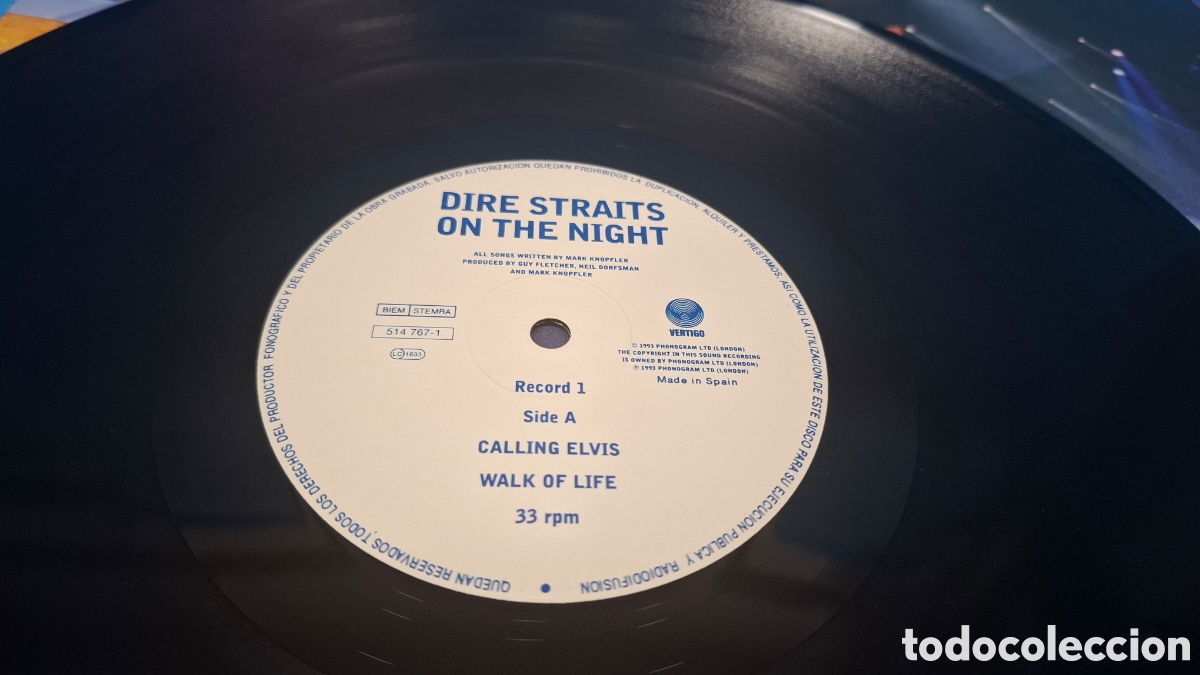 Discos de vinilo: DIRE STRAITS ON THE NIGHT, 1993 . DOBLE LP - Foto 5