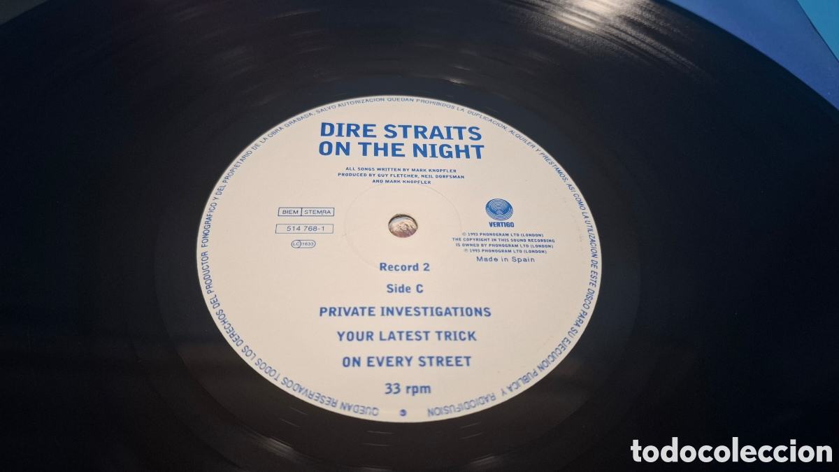 Discos de vinilo: DIRE STRAITS ON THE NIGHT, 1993 . DOBLE LP - Foto 11