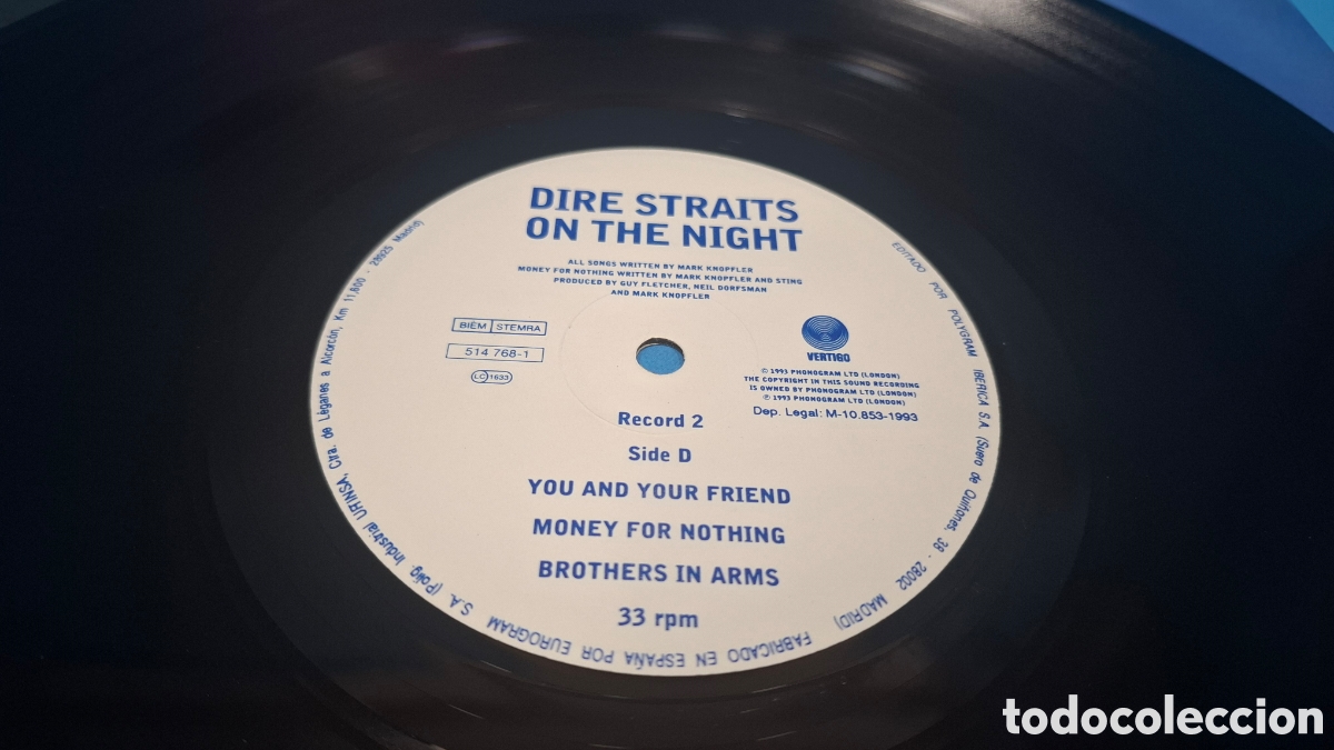 Discos de vinilo: DIRE STRAITS ON THE NIGHT, 1993 . DOBLE LP - Foto 14