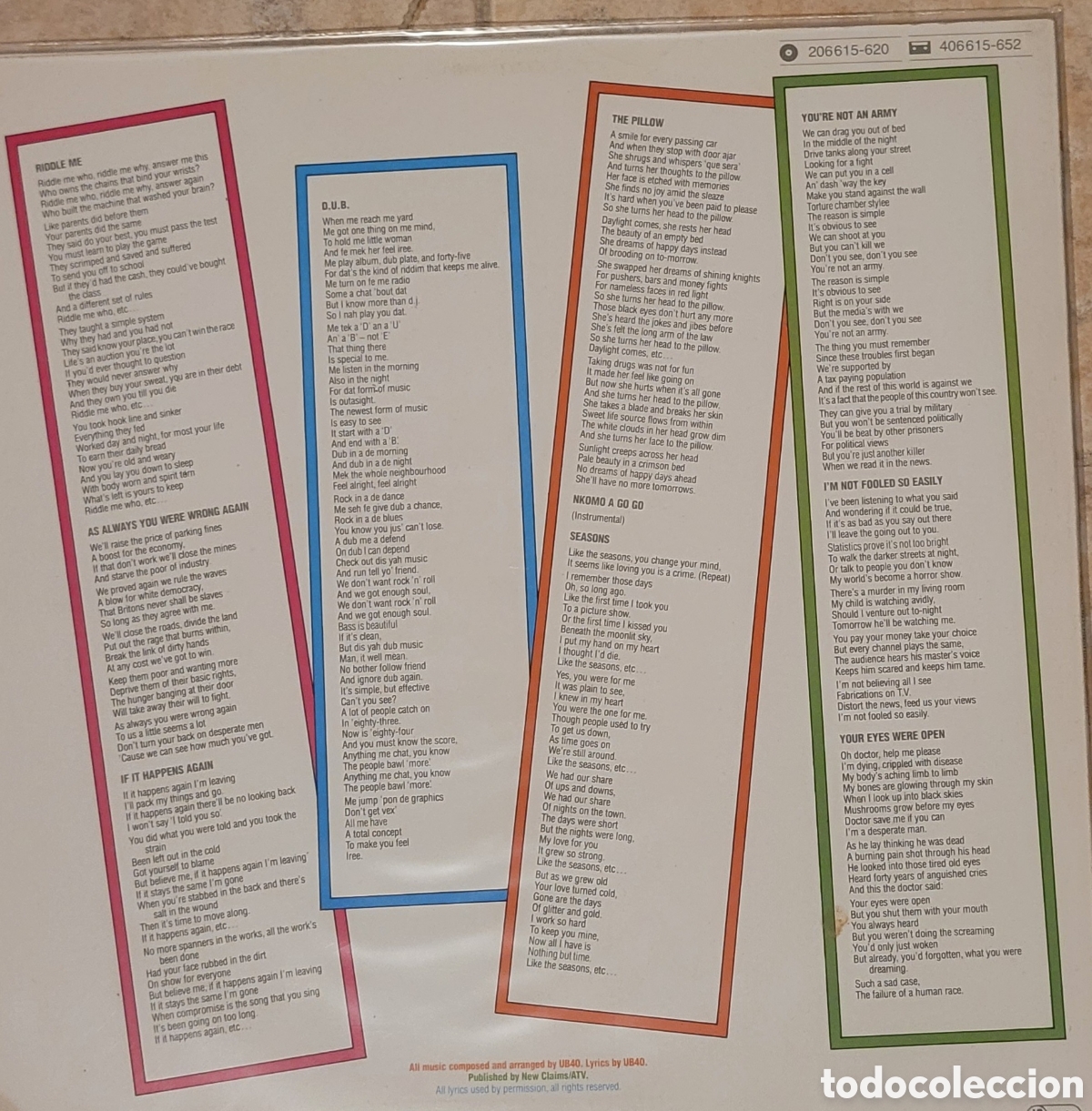 Discos de vinilo: UB40 Geffery Morgan lp. - Foto 2