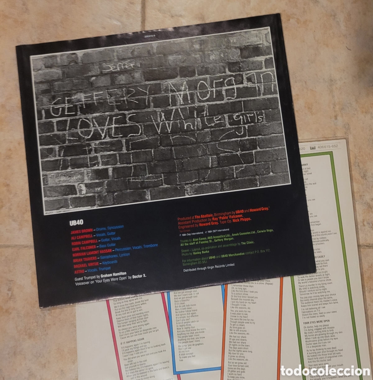 Discos de vinilo: UB40 Geffery Morgan lp. - Foto 3