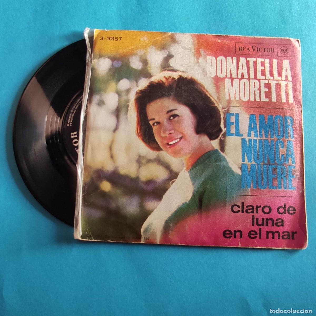Discos de vinilo: DONATELLA MORETTI . CLARO DE LUNA EN EL MAR ** SINGLE * JUANI - Foto 2