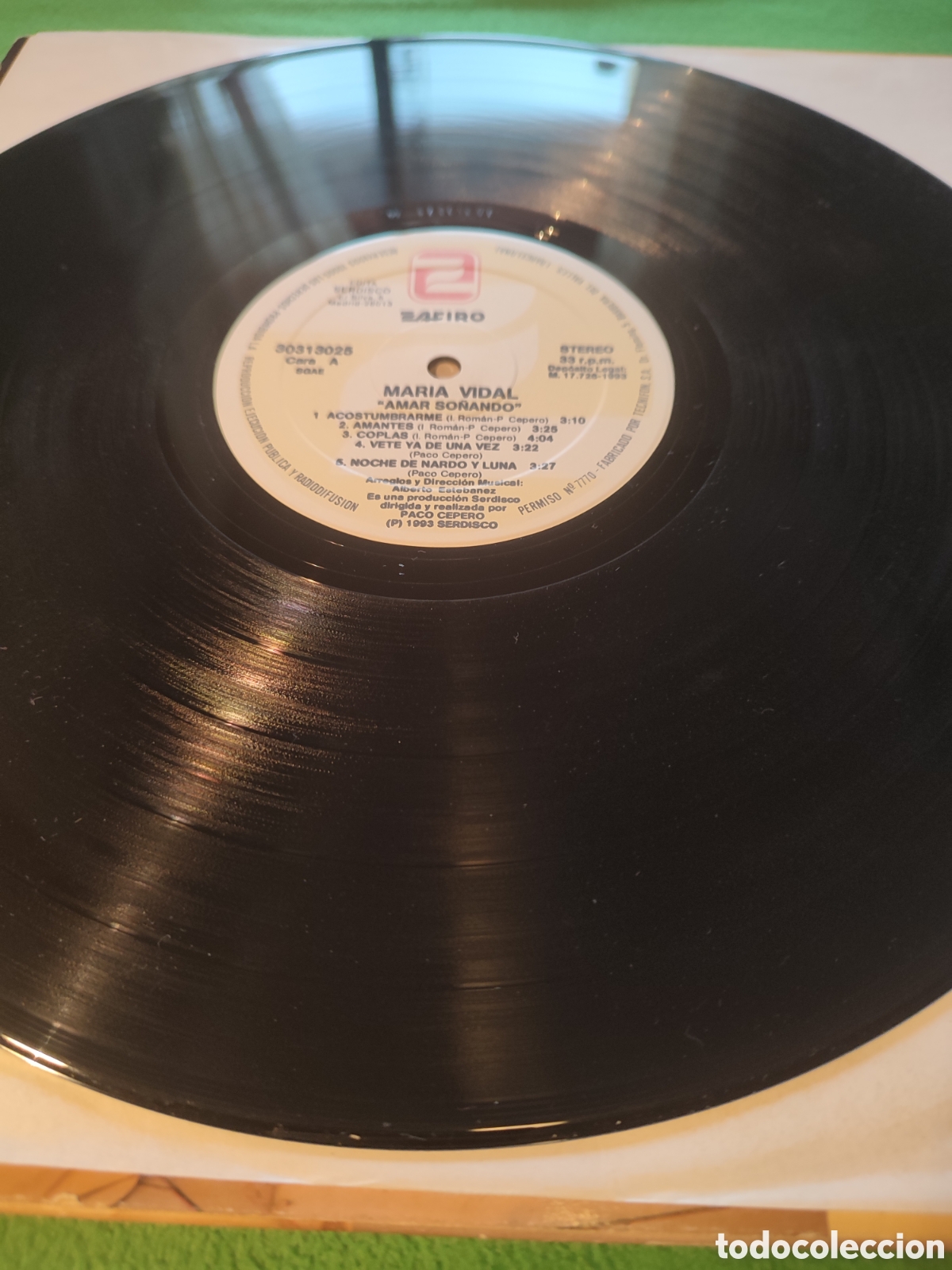 Discos de vinilo: Mar&iacute;a Vidal - Amar so&ntilde;ando 1993 - Foto 3