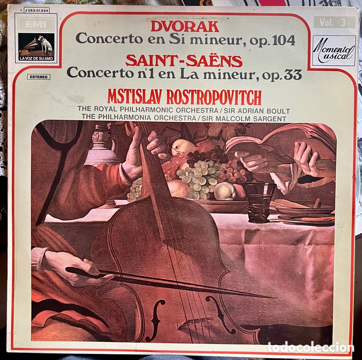 Discos de vinilo: Dvorak, Saint Saens, Rostropovitch - Foto 1