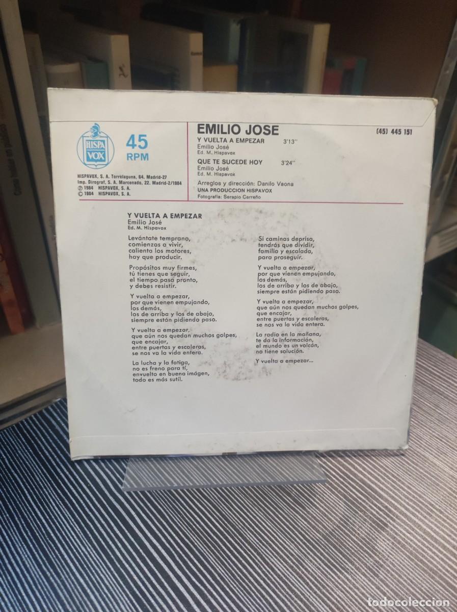 Discos de vinilo: Emilio Jos&eacute; &ndash; Y Vuelta A Empezar - Foto 2