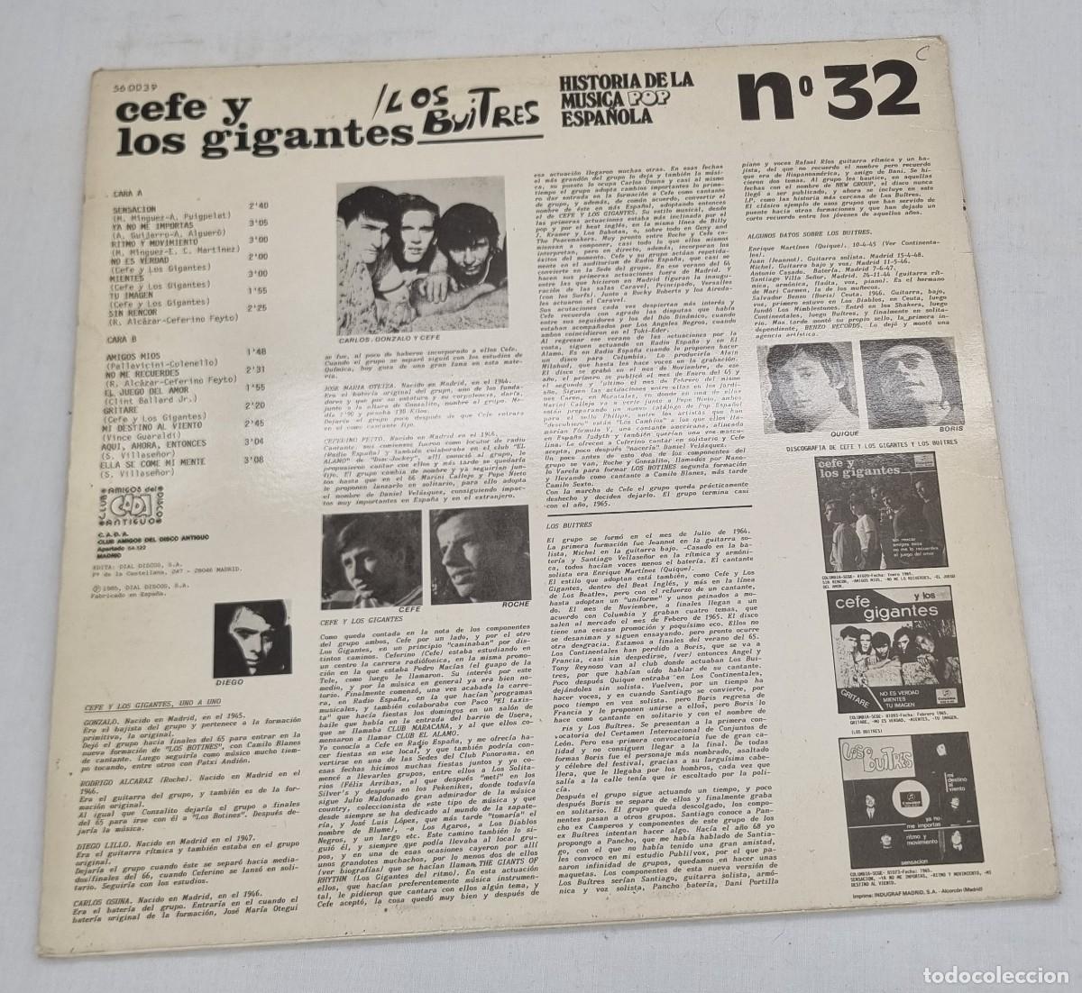 Discos de vinilo: LP Vinilo Cefe y los gigantes, Los Buitres - Foto 2