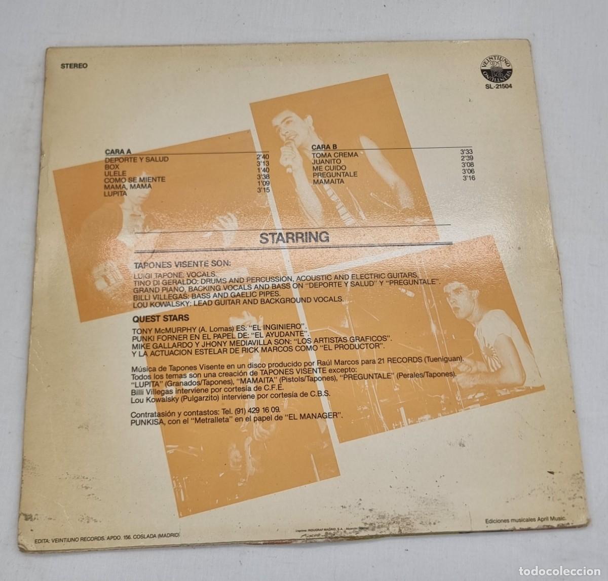 Discos de vinilo: LP Vinilo Tapones Visente - Foto 3