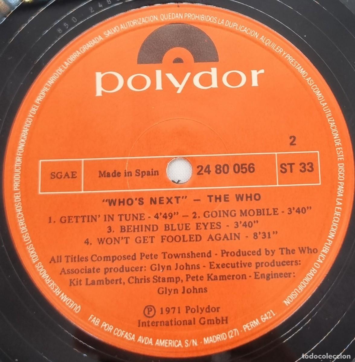 Discos de vinilo: LP Vinilo The Who, Whos Next, 1977 - Foto 7