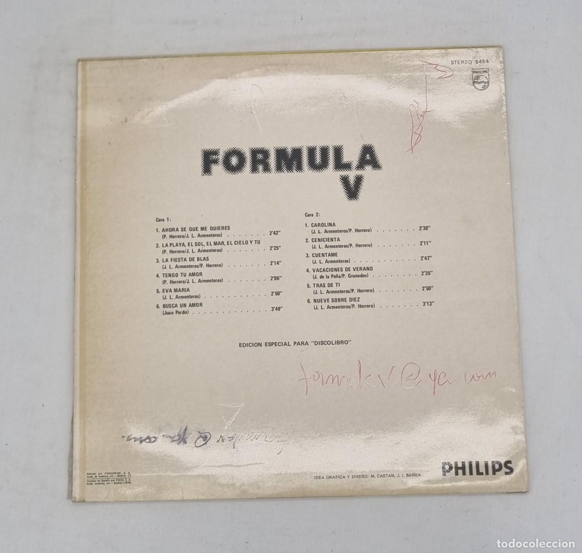Discos de vinilo: LP Vinilo Formula V - Disco de Oro - Foto 2