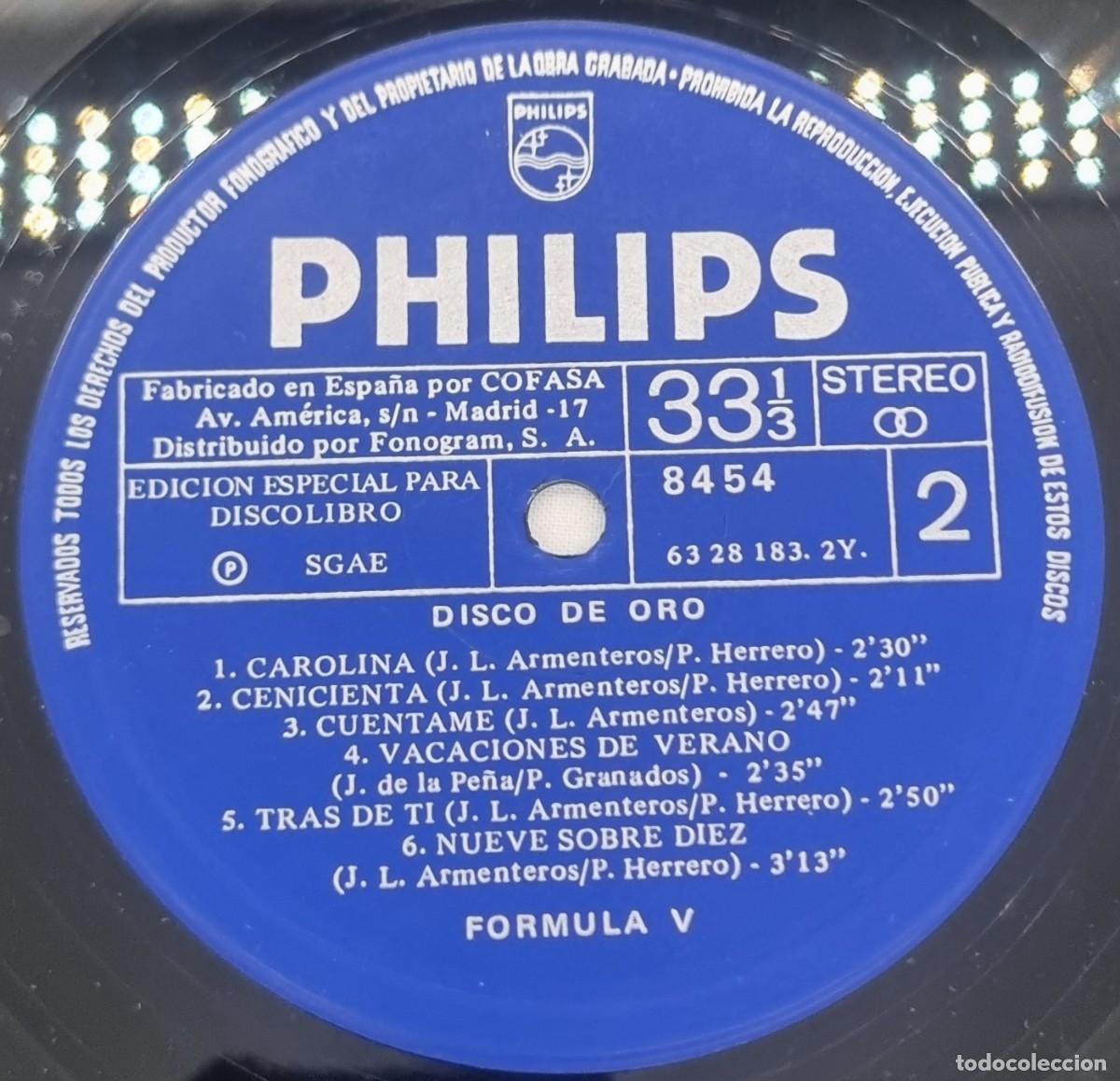 Discos de vinilo: LP Vinilo Formula V - Disco de Oro - Foto 6