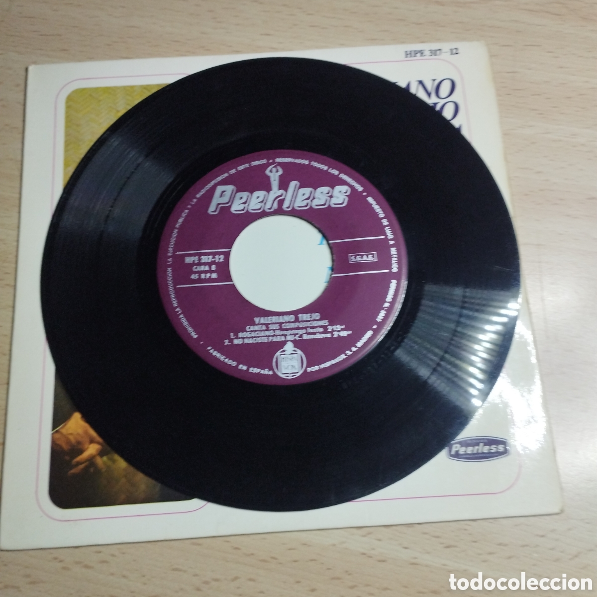 Discos de vinilo: EP. 7&rdquo;. Valeriano Trejo. 1966. Tata Dios + 3. - Foto 3