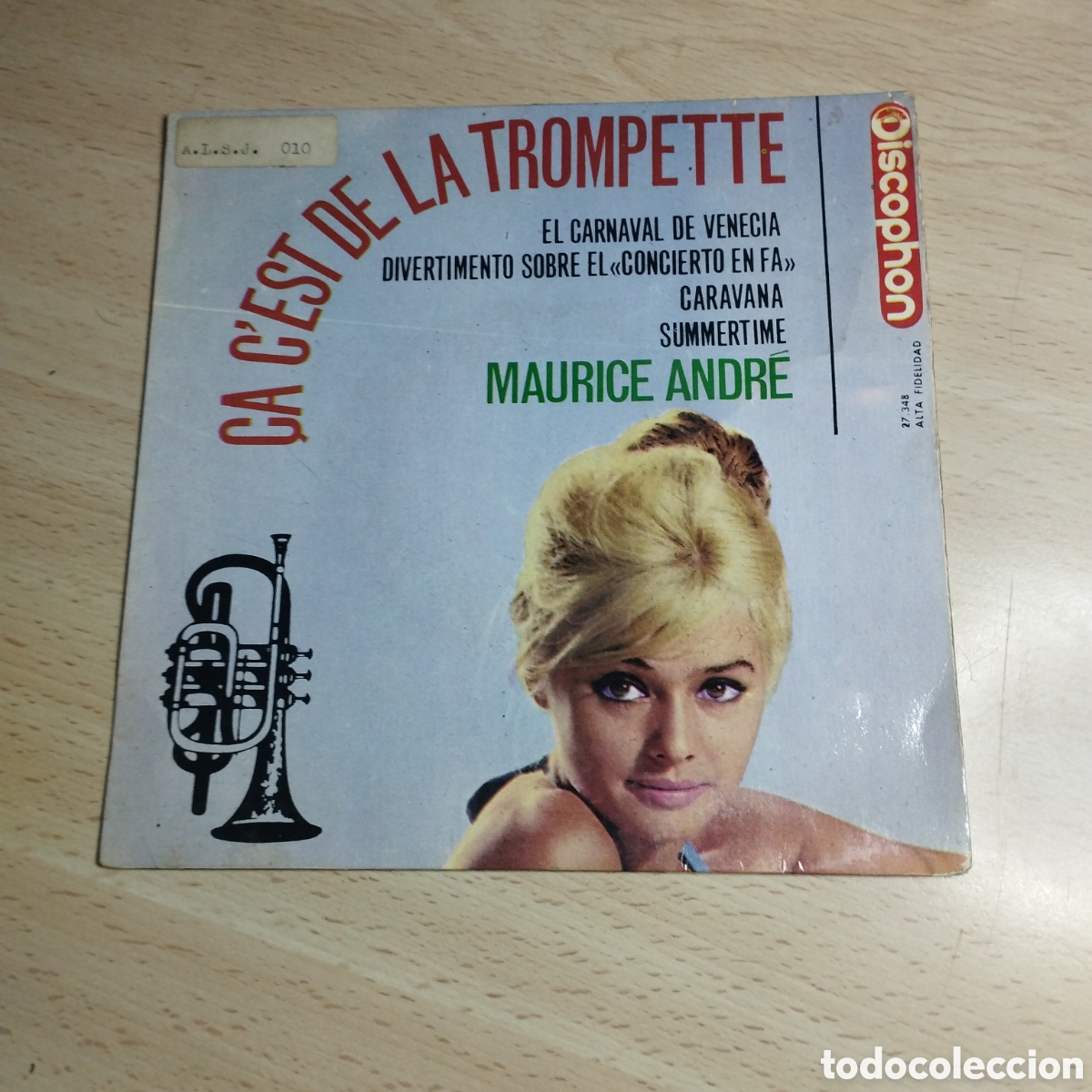 Discos de vinilo: Single 7&rdquo;. Maurice Andr&eacute;. &Ccedil;a cest de la trompette. El carnaval de Venecia + 3 - Foto 1