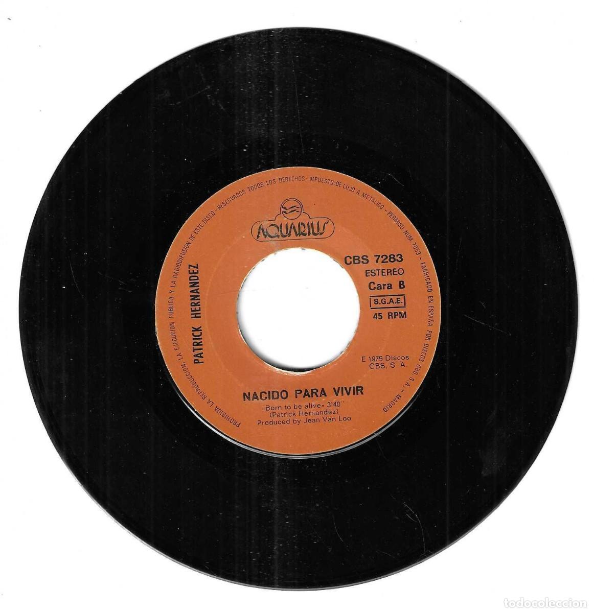 Discos de vinilo: PATRICK HERN&Aacute;NDEZ - BORN TO BE ALIVE - DISCOS CBS - 1979 - Foto 3