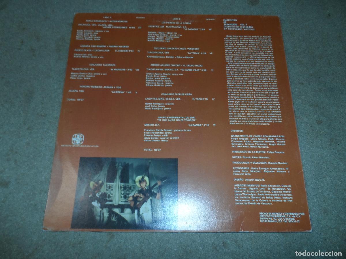 Discos de vinilo: Various &ndash; Encuentro De Jaraneros Vol. 3 (MEXICO) - Foto 2