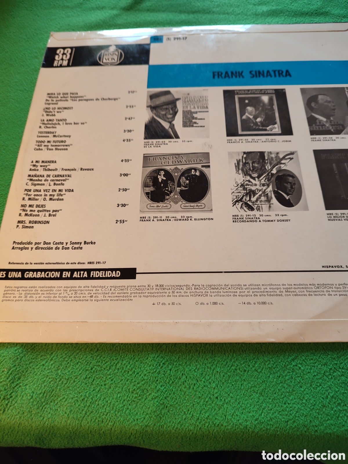 Discos de vinilo: Frank Sinatra - A m&iacute; manera edici&oacute;n 1969 - Foto 2