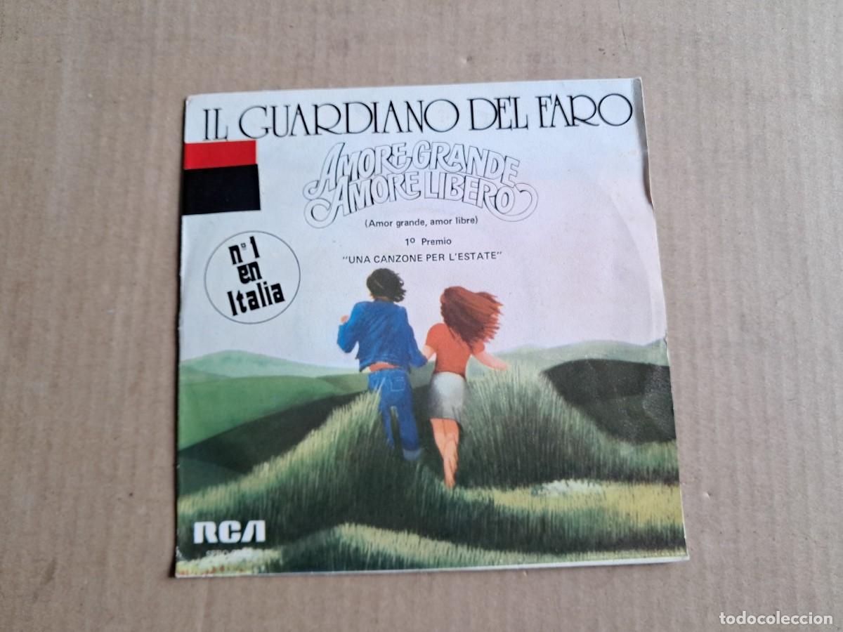 Discos de vinilo: IL GUARDIANO DEL FARO - AMORE GRANDE AMORE LIBERO SINGLE PROMOCIONAL 1975 EDICION ESPA&Ntilde;OLA