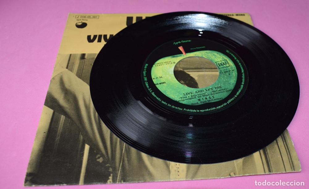Discos de vinilo: PAUL McCARTNET & WINGS &ndash; Vive Y Deja Morir - SINGLE 1973 - Foto 3