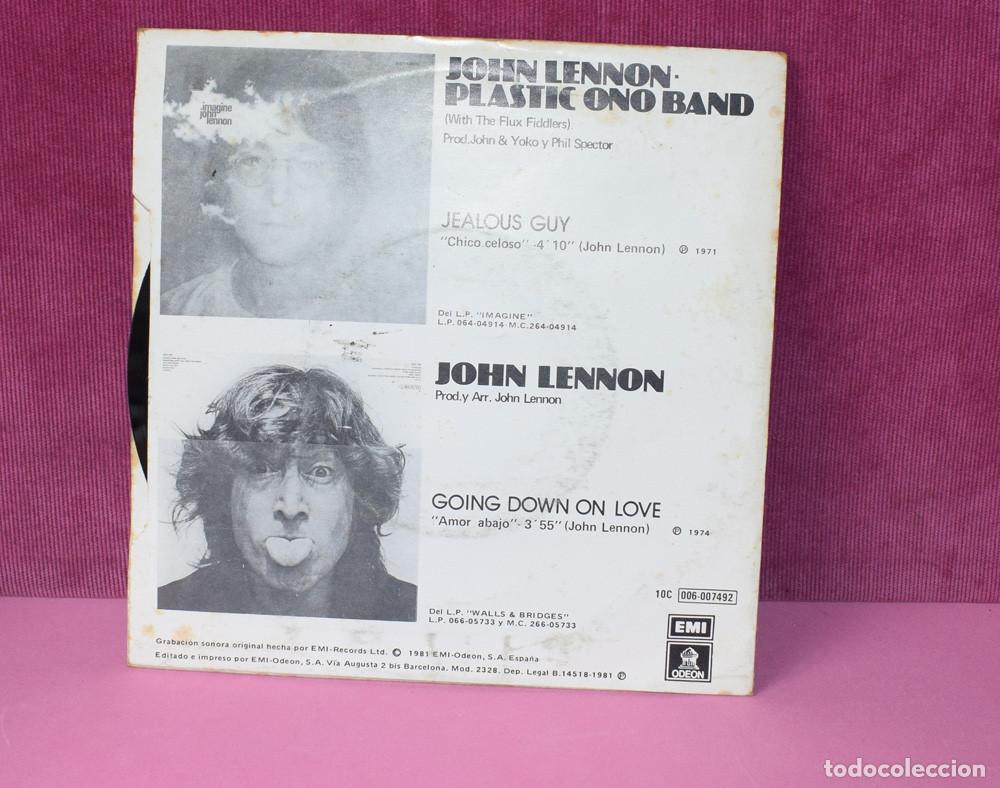 Discos de vinilo: John Lennon &ndash; Chico Celoso - SINGLE 1981 - Foto 2