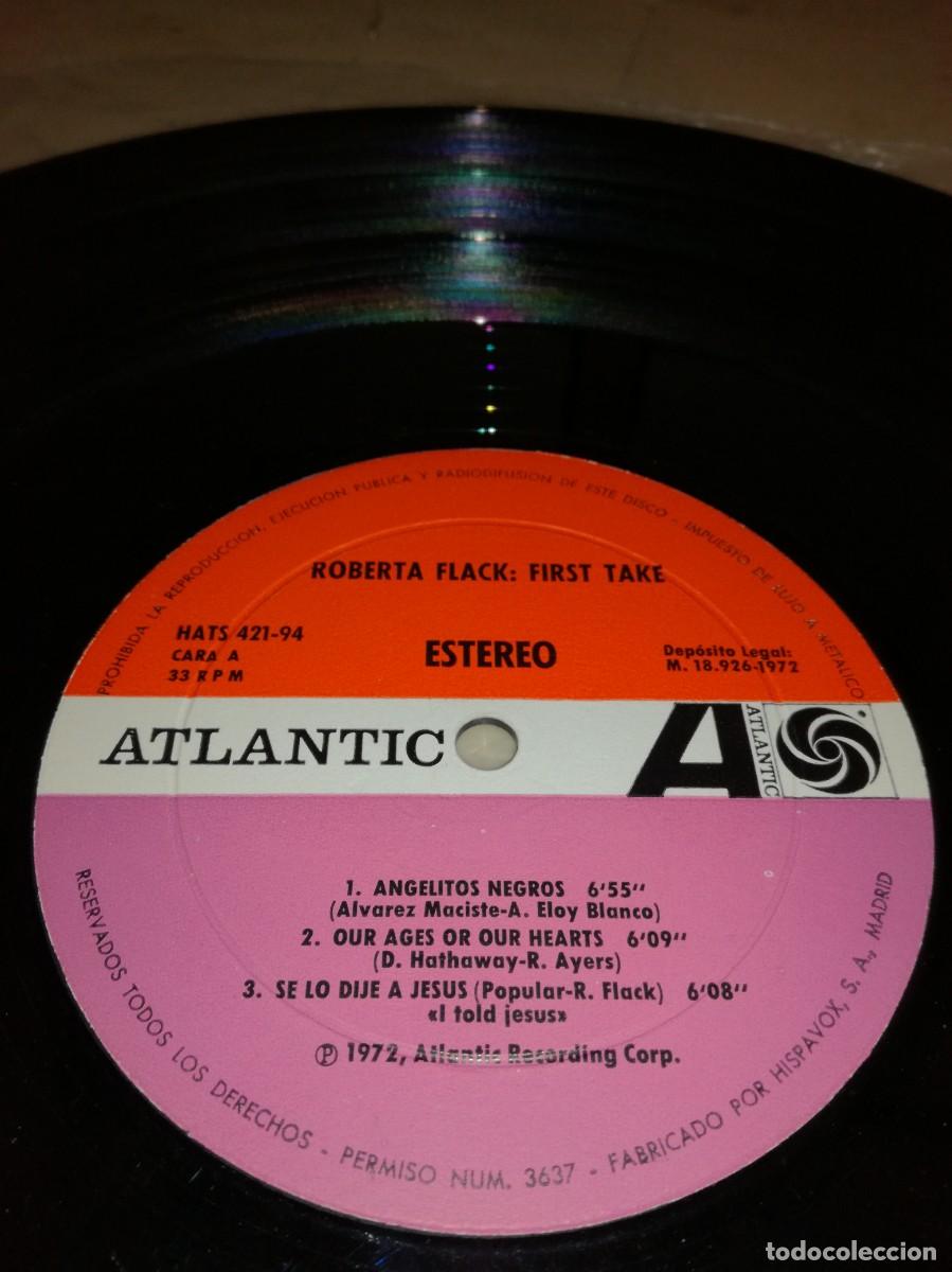 Discos de vinilo: ROBERTA FLACK-FIRST TAKE-ORIGINAL ESPA&Ntilde;OL 1972 - Foto 3