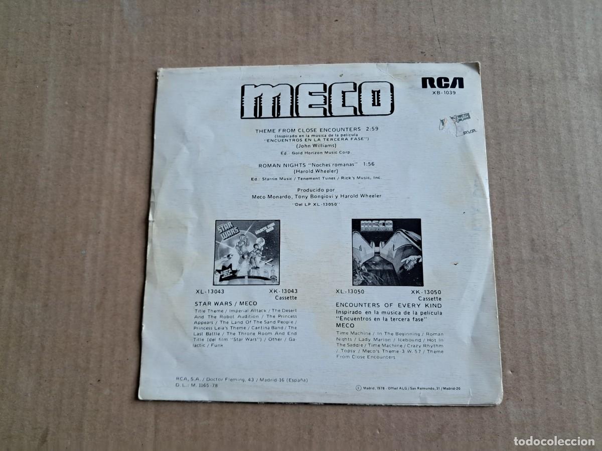 Discos de vinilo: MECO - THEME FROM CLOSE ENCOUNTERS SINGLE 1978 EDICION ESPA&Ntilde;OLA - Foto 3