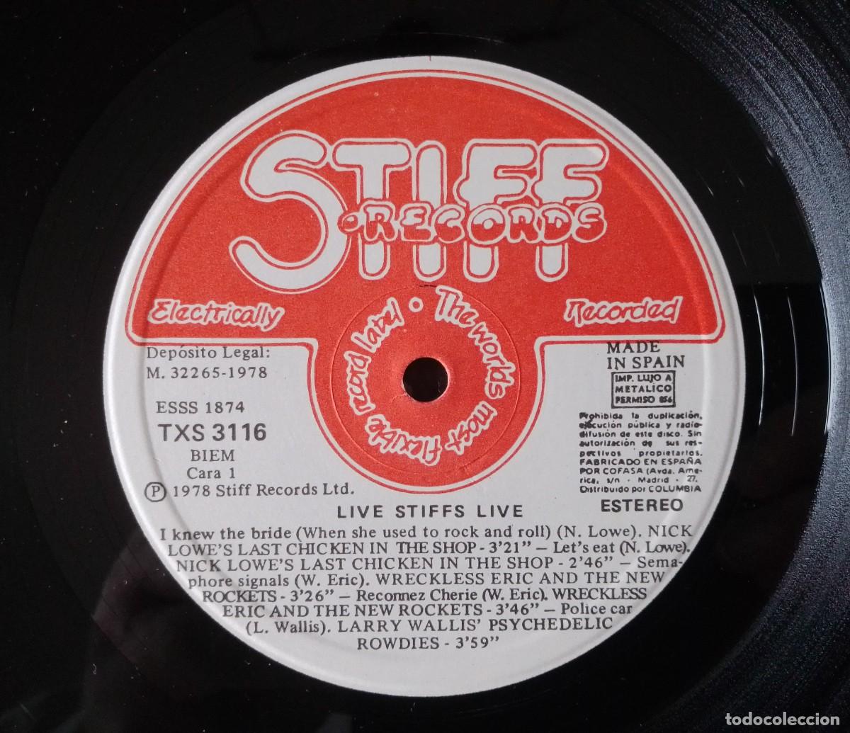 Discos de vinilo: Various...Live Stiffs Live. (Stiff Records 1978 ) Spain. New Wave. - Foto 4