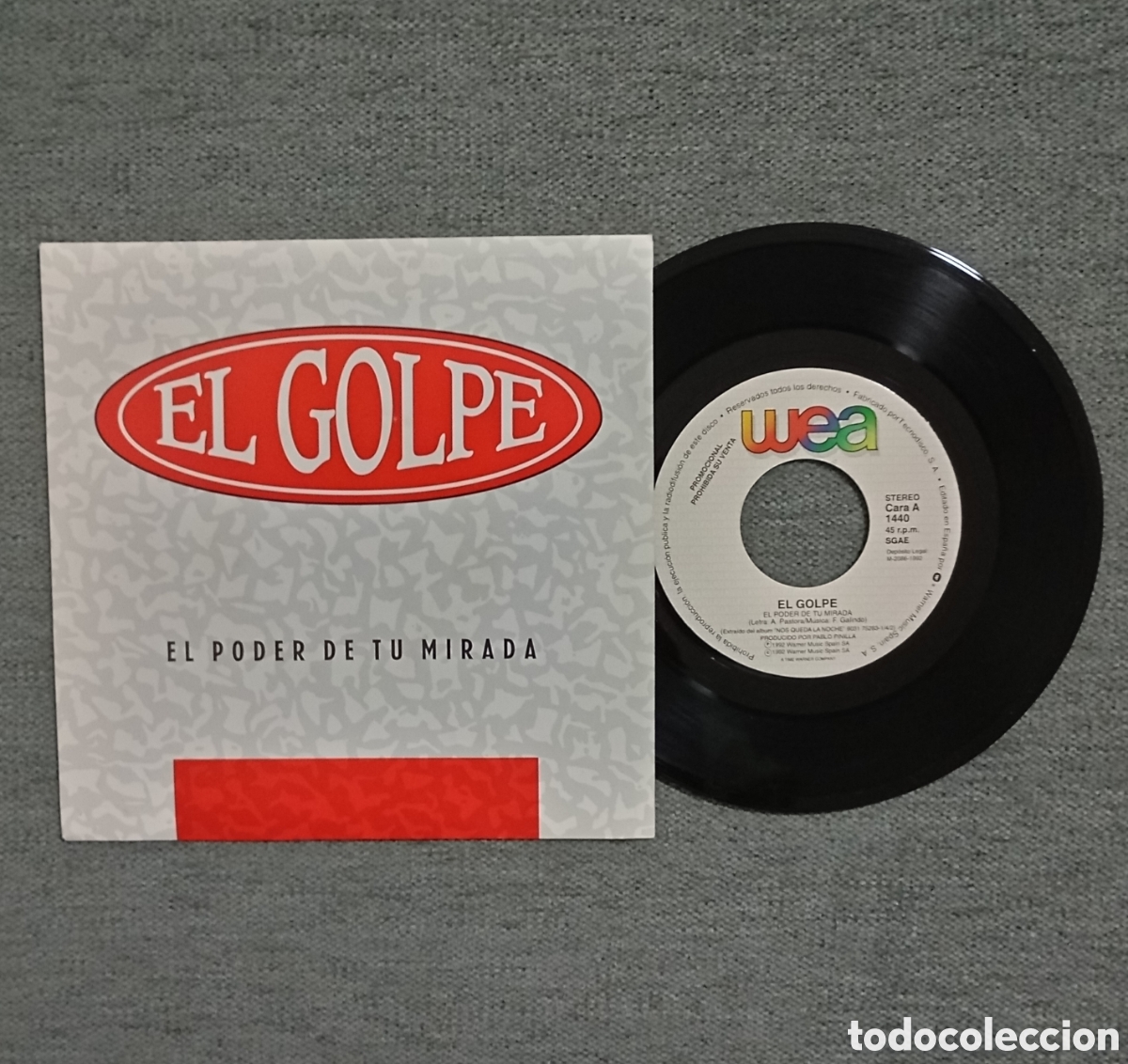 Discos de vinilo: El Golpe. El Poder De Tu Mirada. Single 7&rdquo;Promo, a doble cara. A&ntilde;o 1992. - Foto 1