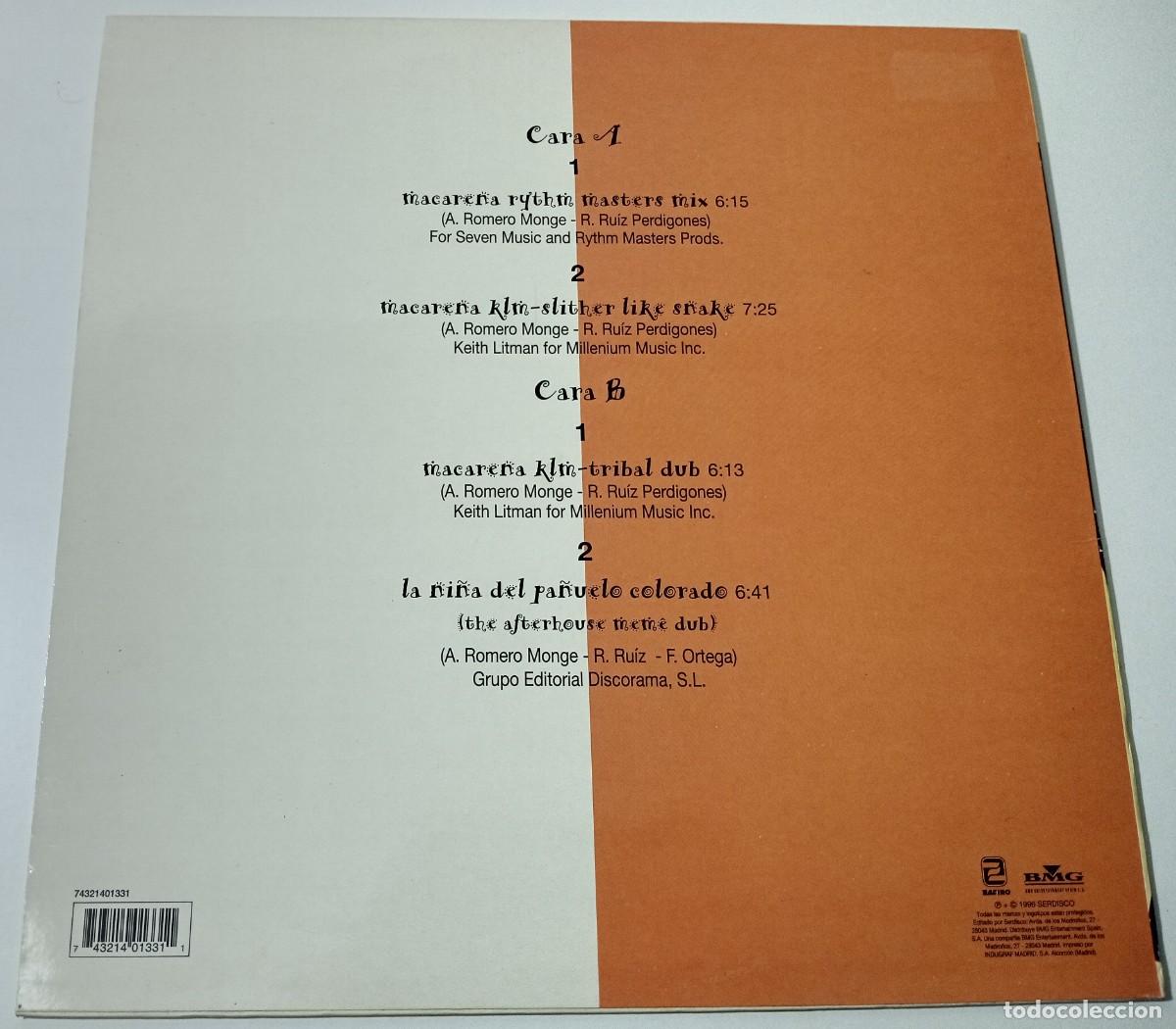 Discos de vinilo: Los del rio &lrm;&ndash; Macarena Ibiza party - Foto 2