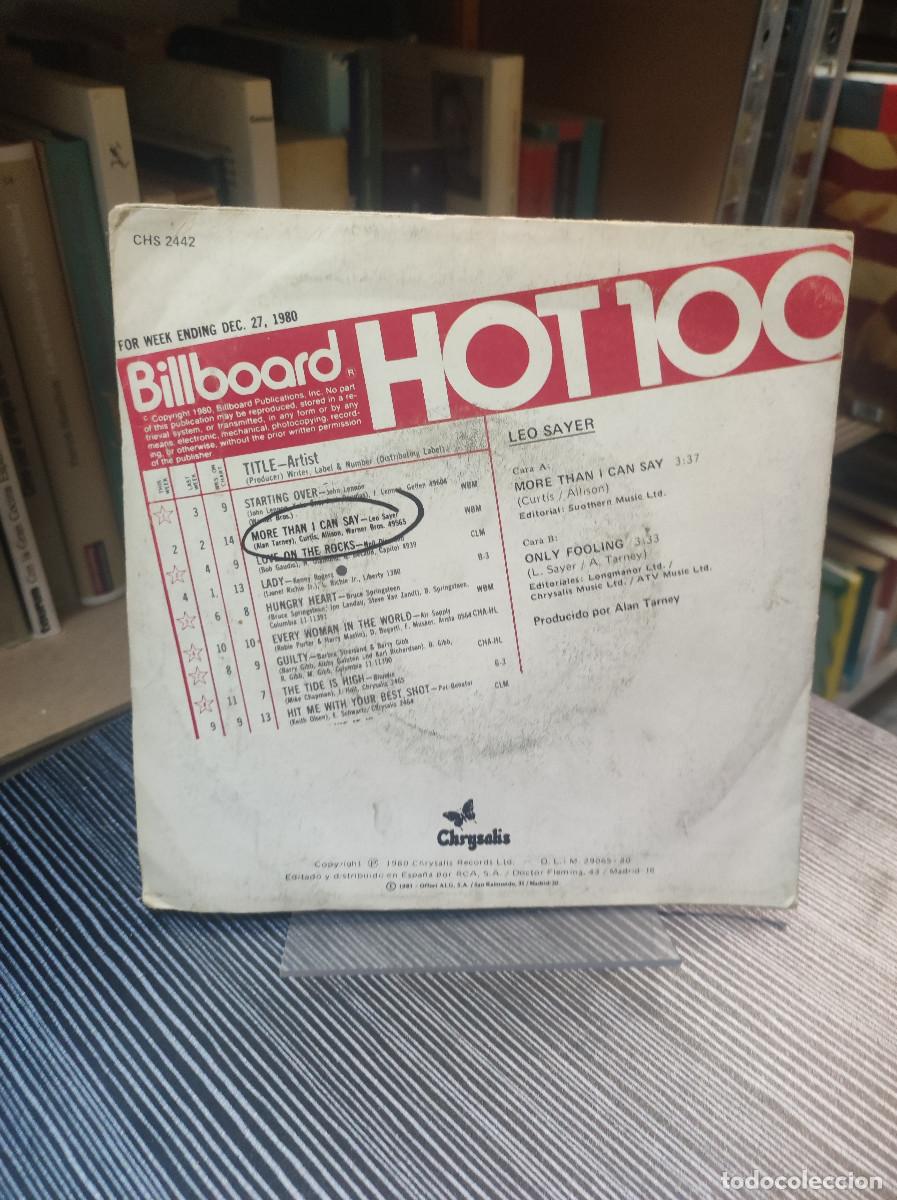 Discos de vinilo: Leo Sayer &ndash; More Than I Can Say - Foto 2