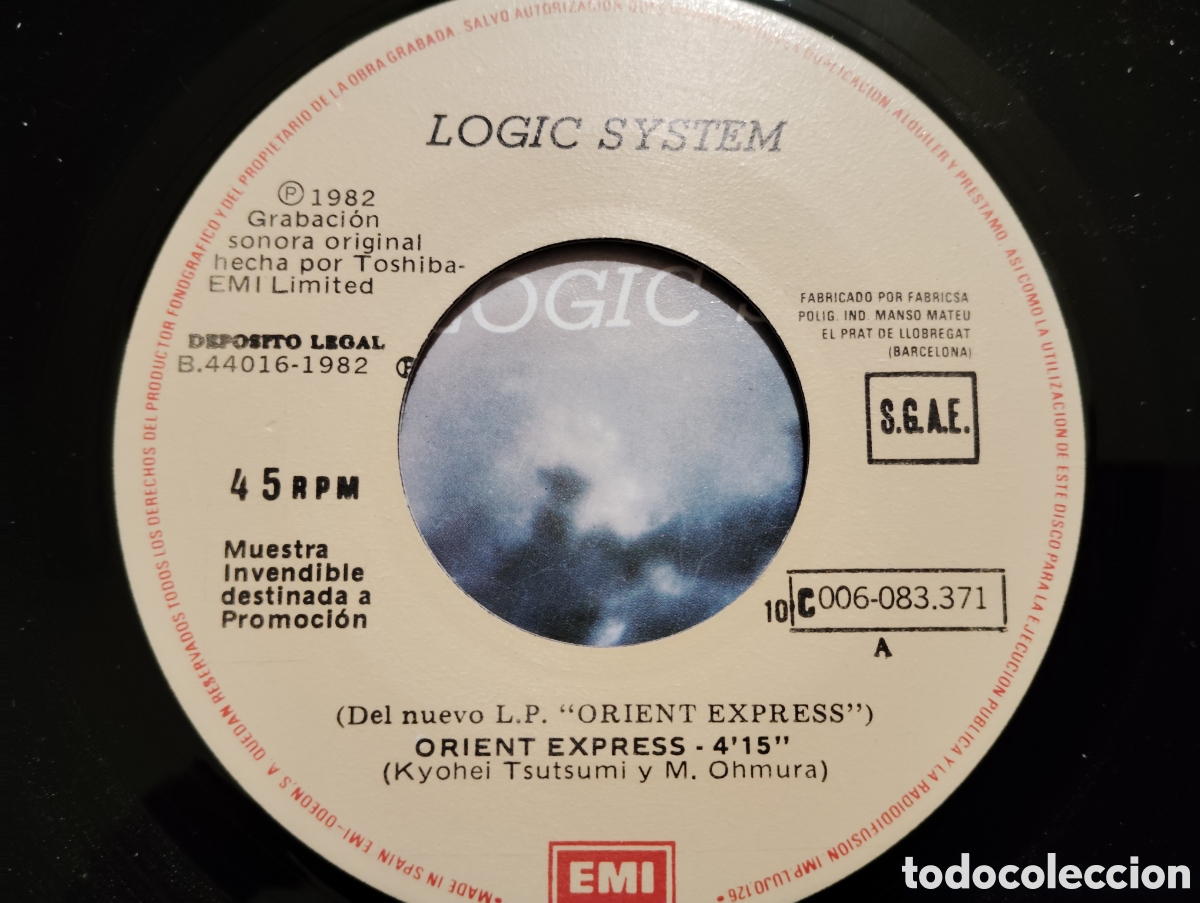 Discos de vinilo: LOGIC SYSTEM - ORIENT EXPRESS , 1982 ESPA&Ntilde;A / DISCO PROMOCIONAL. - Foto 3