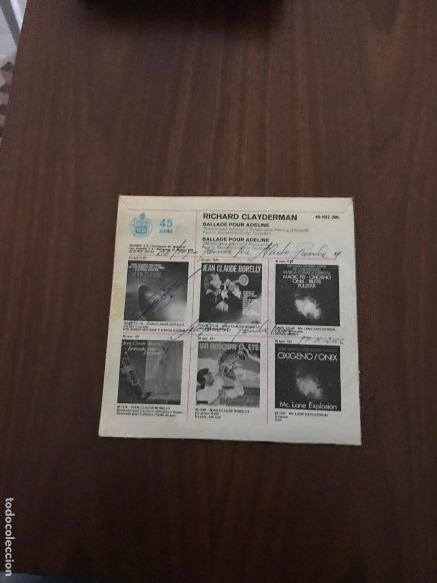 Discos de vinilo: SINGLE RICHARD CLAYDERMAN , BALLADE POUR ADELINE , HISPAVOX - Foto 2