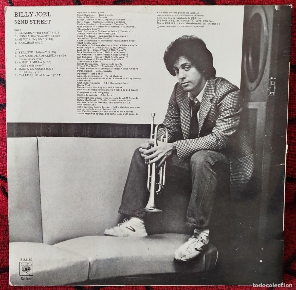 Discos de vinilo: BILLY JOEL ** 52nd Street ** VINILO LP 1978 - Foto 2