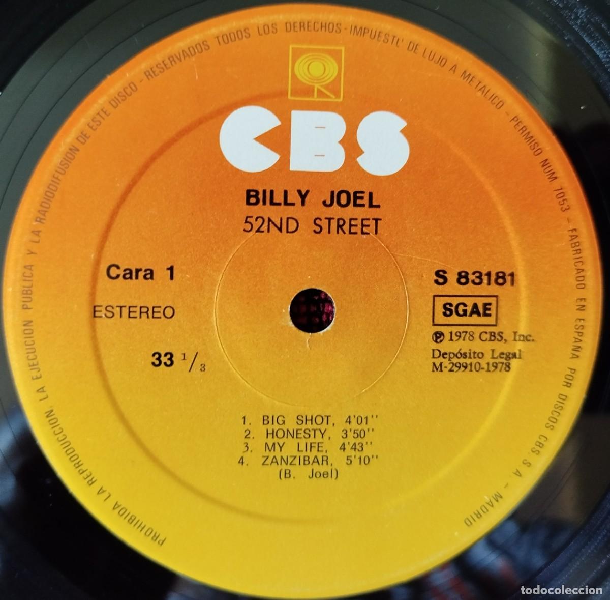 Discos de vinilo: BILLY JOEL ** 52nd Street ** VINILO LP 1978 - Foto 3