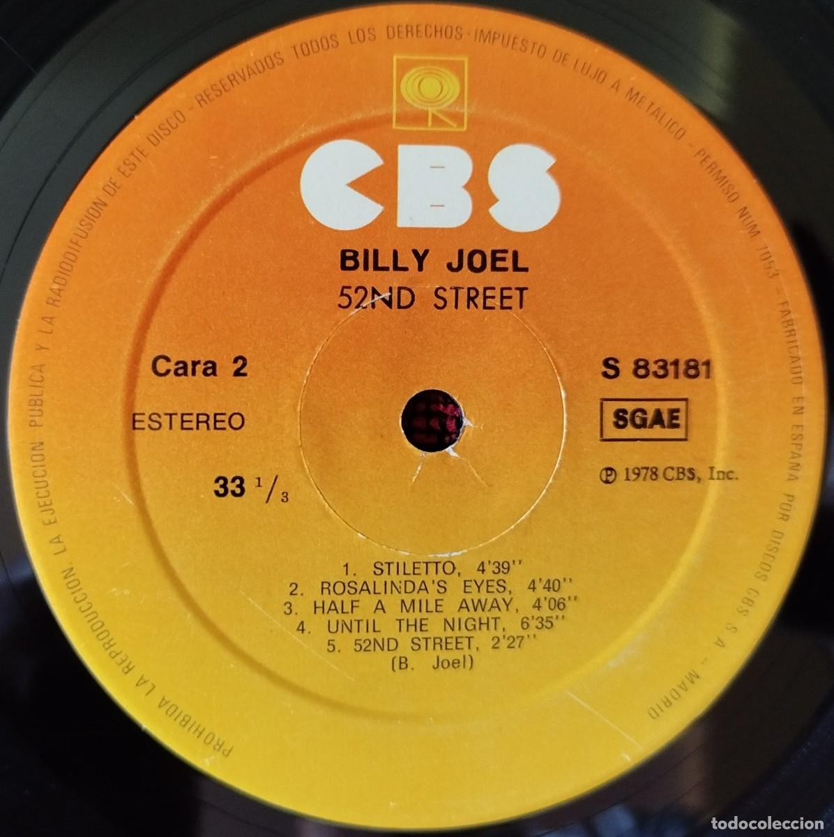 Discos de vinilo: BILLY JOEL ** 52nd Street ** VINILO LP 1978 - Foto 4