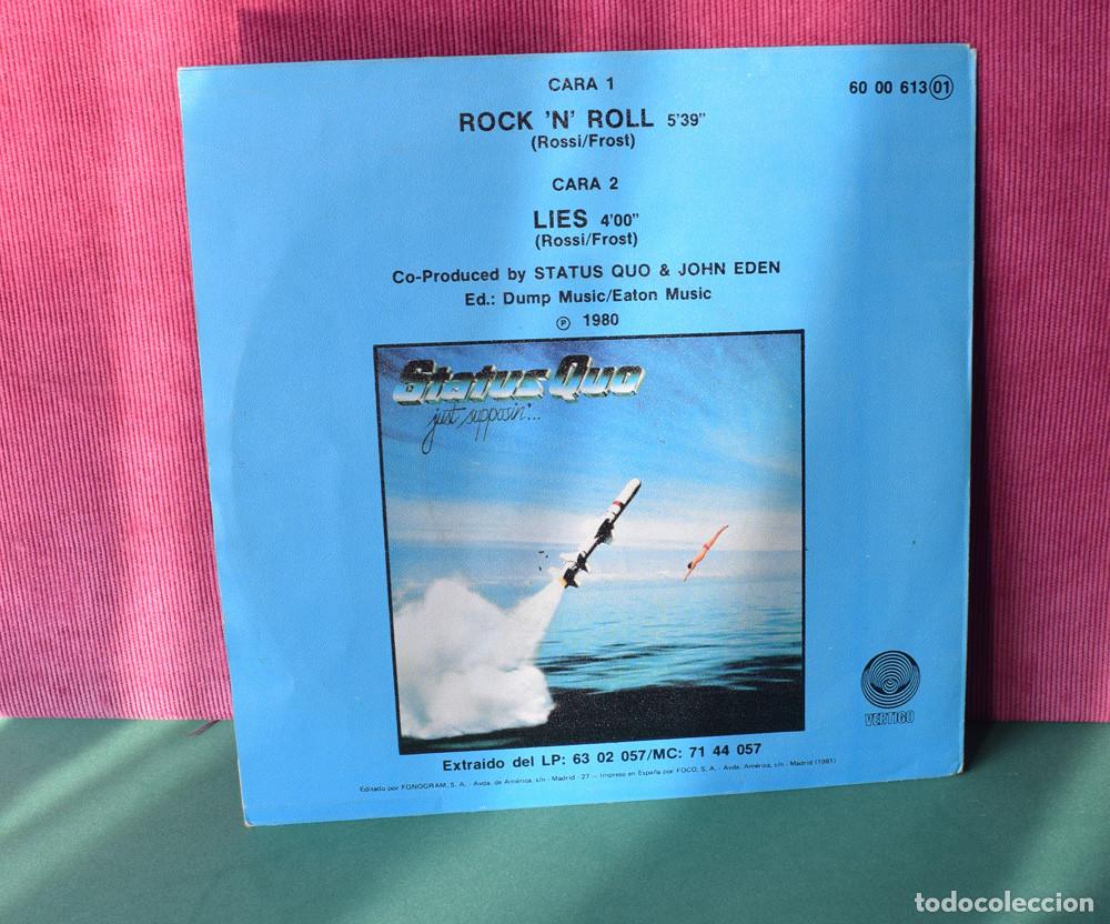 Discos de vinilo: STATUS QUO - ROCKNROLL - SINGLE 1980 - Foto 2