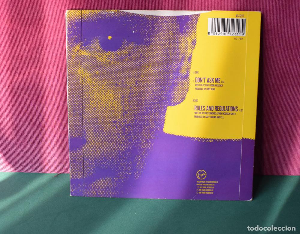Discos de vinilo: PUBLIC IMAGE LIMITED - DONT ASK ME - SINGLE 1990 - Foto 3