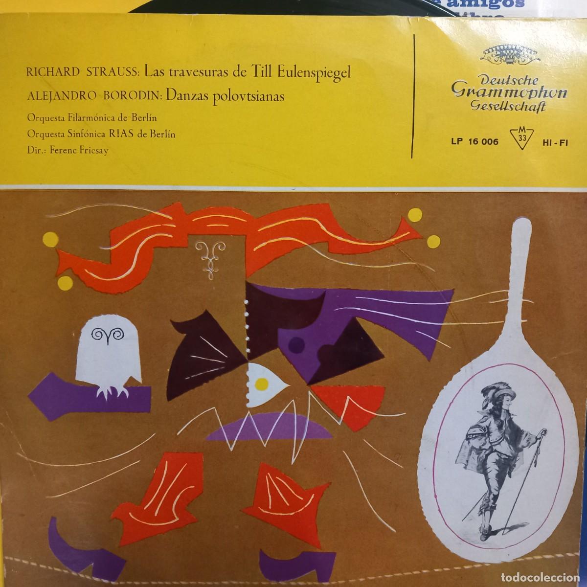 Disques de vinyle: Strauss, Richard - Travesuras De Till + Borodin - Danzas Polovtsianas (Deutsche Grammophon, 1958)