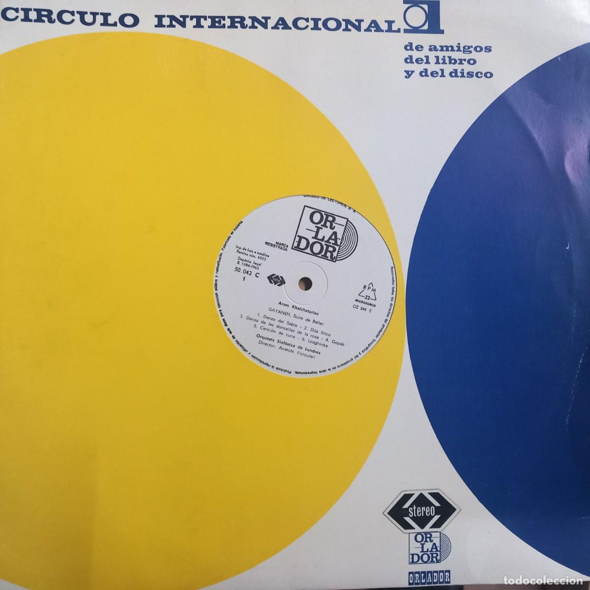 Disques de vinyle: khatchaturian, Aram - Gayaneh (Orlador - C&iacute;rculo Internacional, 1965)